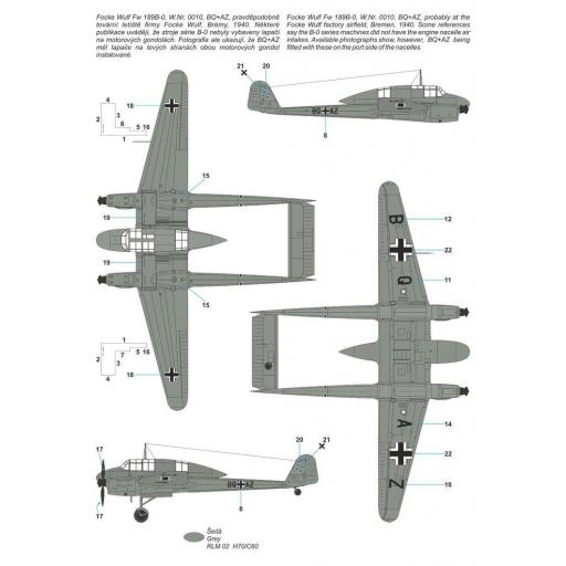 1/72 Focke Wulf Fw 189B-0/B-1 ‘Luftwaffe Trainer’  [4]