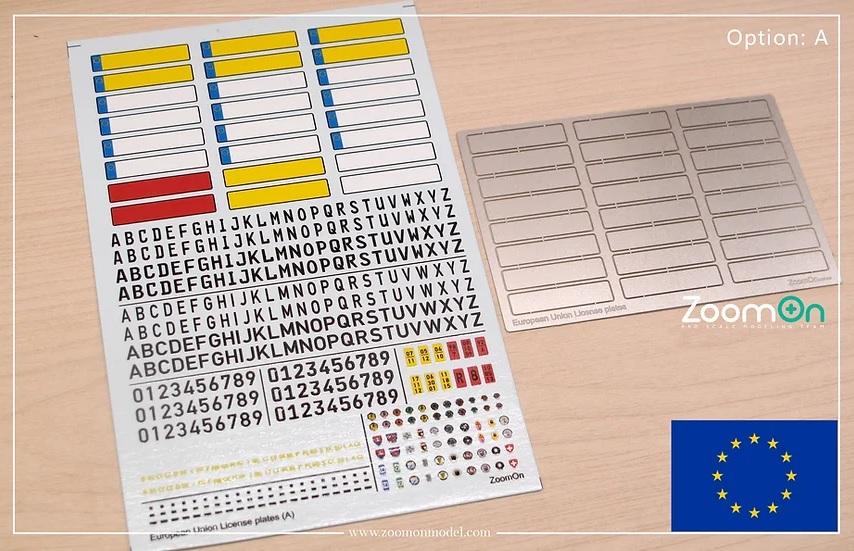 1/24 Set de Matriculas Europeas (tipo A)