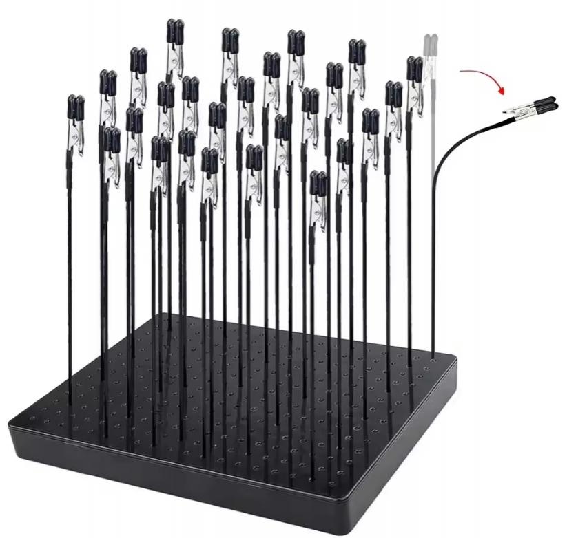 Pinzas de Cocodrilo con base grande (x10)