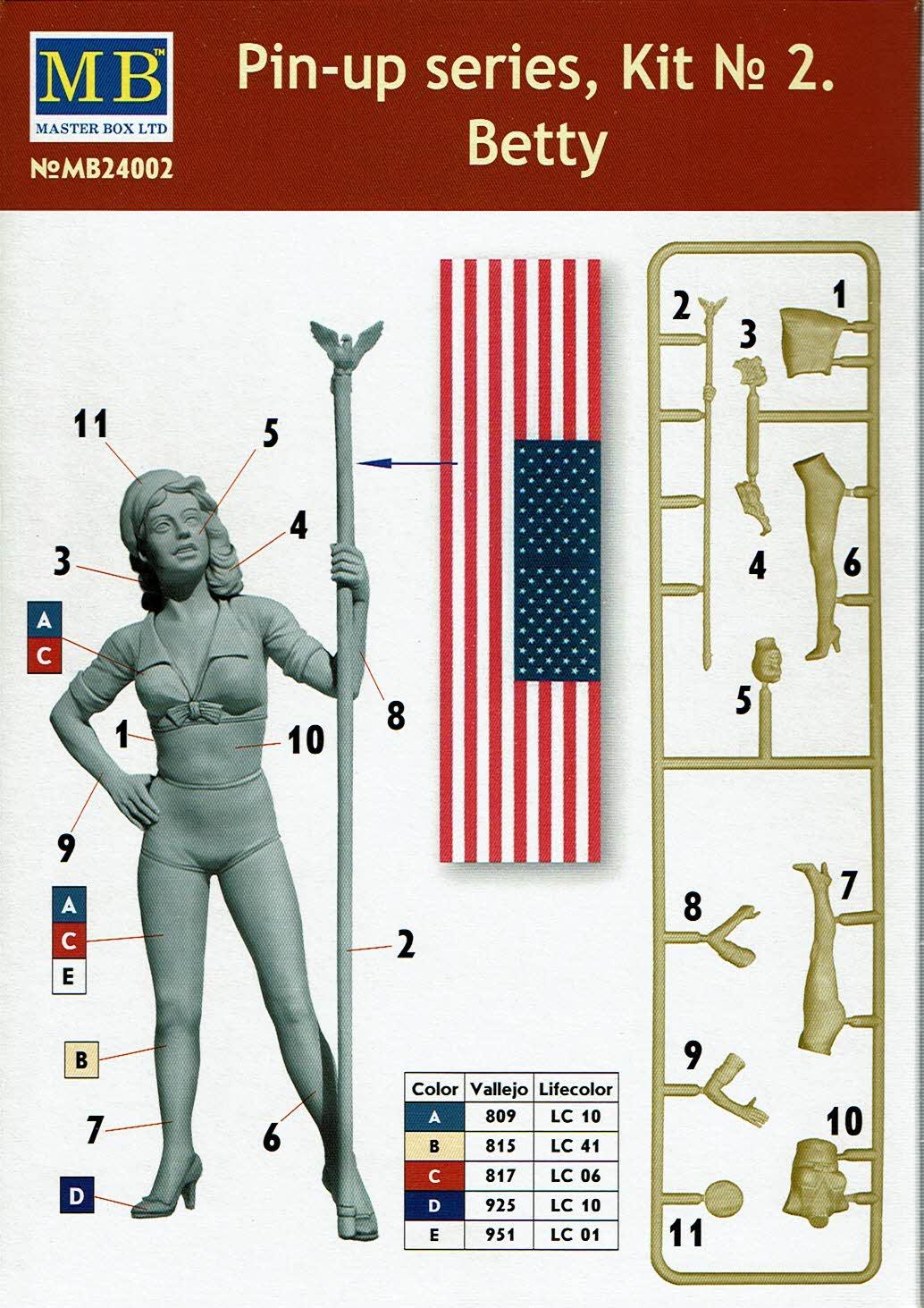 1/24 Betty American Beauty Pin Up series kit nº 2