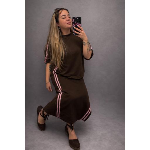 Conjunto falda y camiseta rayas  [2]