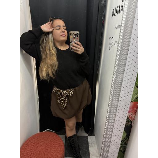 Falda Lazo chocolate 