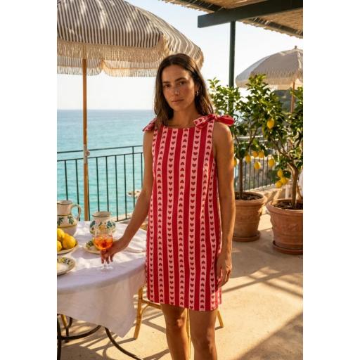Vestido rayas corazones 