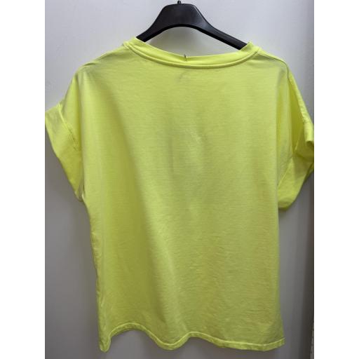 Camiseta perro salchicha amarillo flúor  [3]