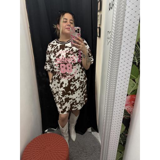 Vestido vaca letras rosas  [3]