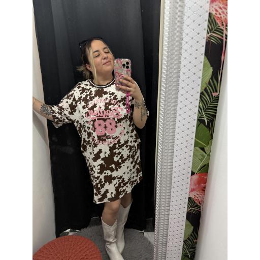 Vestido vaca letras rosas  [2]