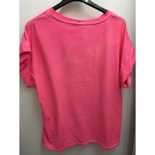 Camiseta perro salchicha rosa flúor  [2]
