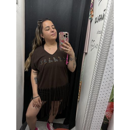 Camiseta perritos flecos chocolate  [0]