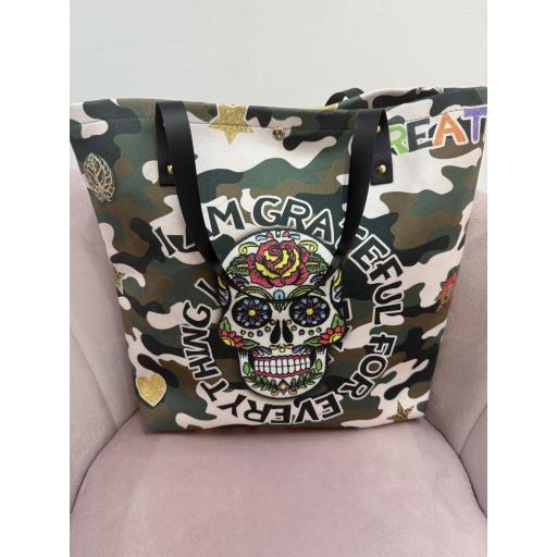 Bolso calavera militar 