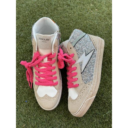 Zapatilla botín Findlay glitter colores [0]