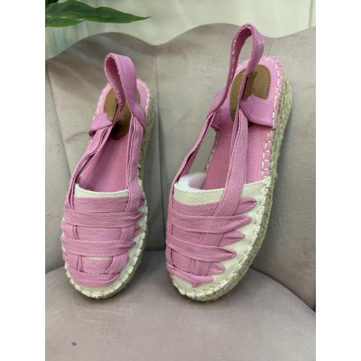 Esparteñas cordones rosas  [0]