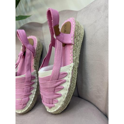 Esparteñas cordones rosas  [1]