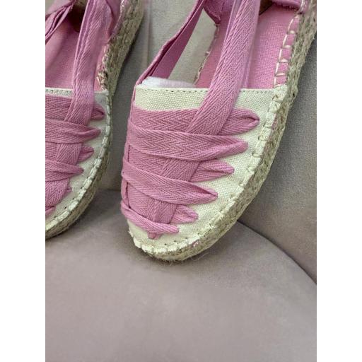 Esparteñas cordones rosas  [2]