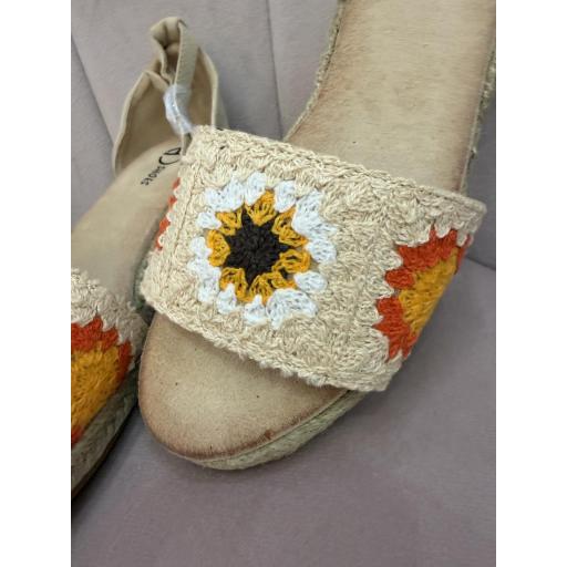 Sandalias cuñas croché  [1]