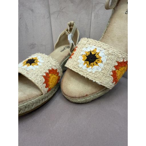 Sandalias cuñas croché  [5]
