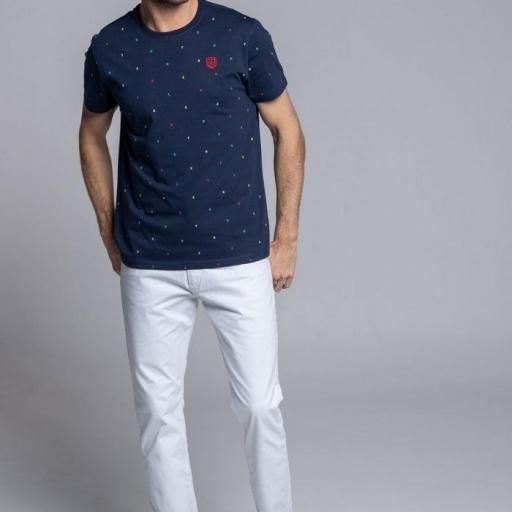 CAMISETA H FANTASÍA LETRAS AZUL MARINO [1]