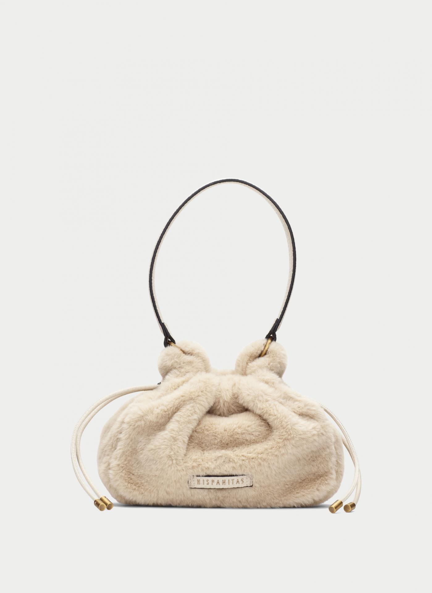 Bolso de hombro crema