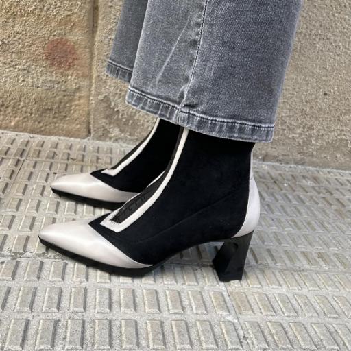 Botin Atlanta negro blanco