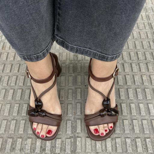 Sandalia Dina tacón avellana [1]