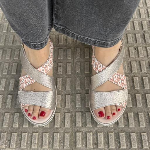 Sandalia Rubik platino [2]