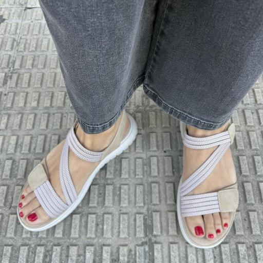 Sandalia beig elasticos [0]