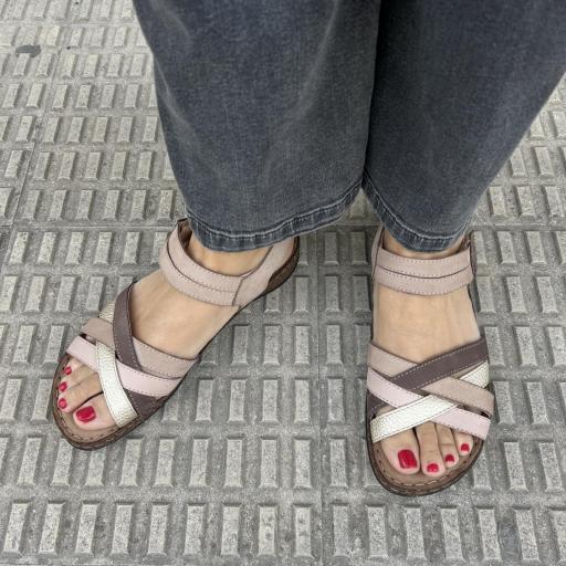 Sandalia More beig rosa [1]