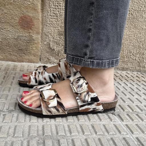 Sandalia Cow estampado [0]