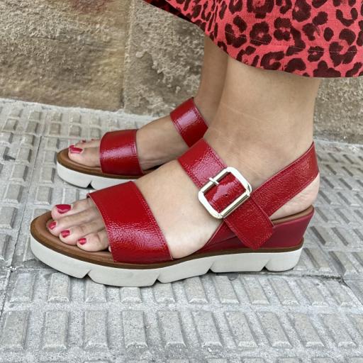 Sandalia roja hebilla [0]