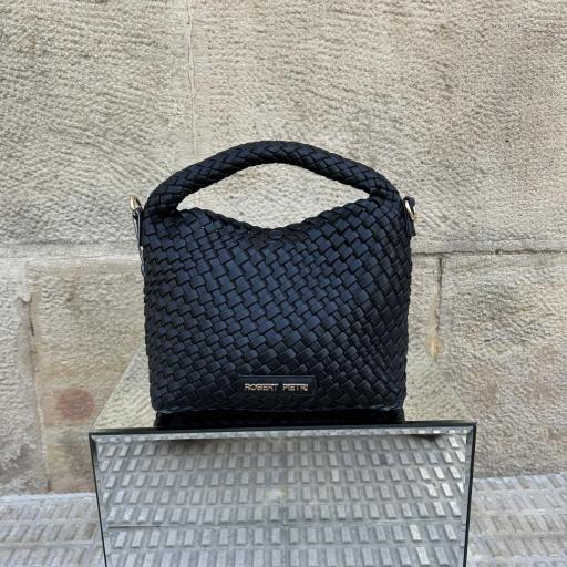 Bolso trenzado mini negro [1]