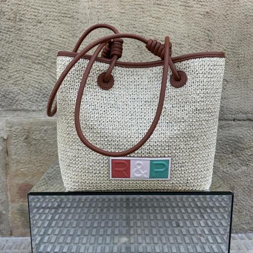 Bolso rafia dos asas