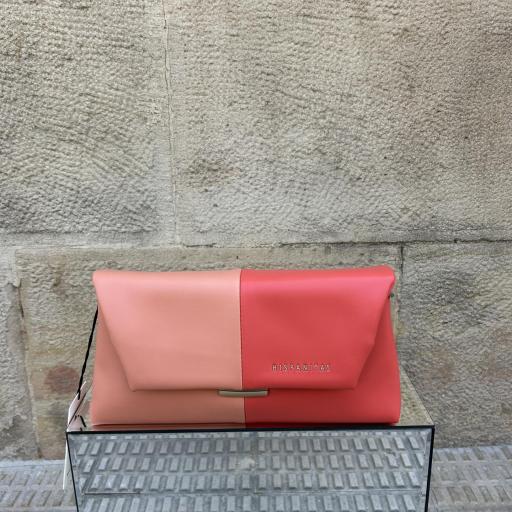 Bolso mano coral