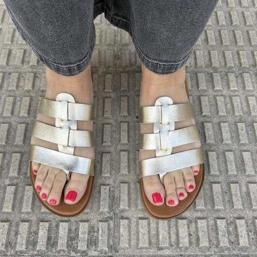Sandalia Loica platino [1]