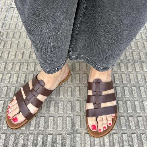 Sandalia Loica marron