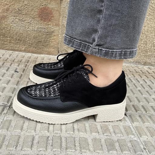 Zapato Linda negro tweed [2]