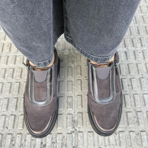 Zapato Marrón cremallera [0]