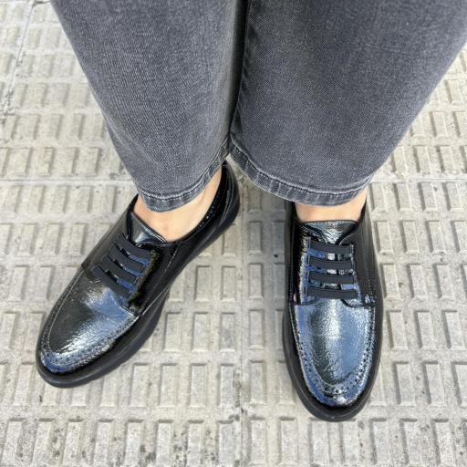Zapato Negro Gris charol [0]