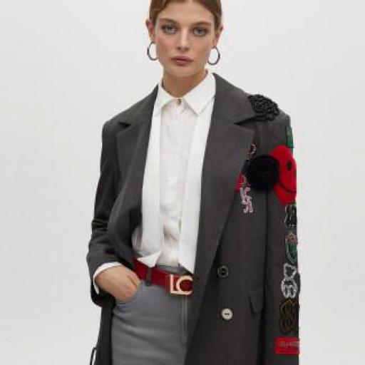 Americana oversize detalle parches [0]