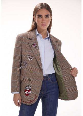 Americana cuadros con parches