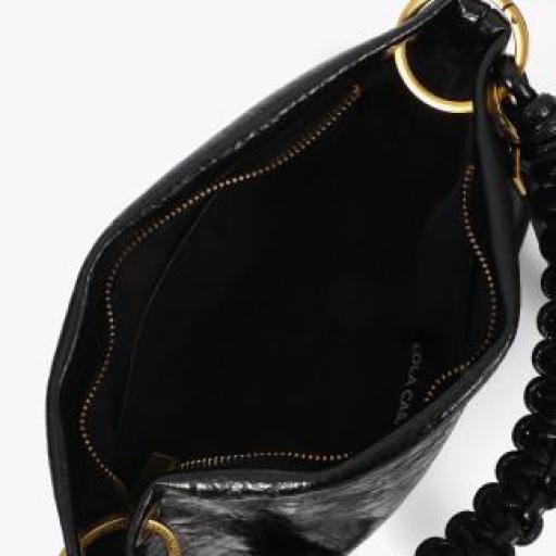 Bandolera negra con asa trenzada [1]