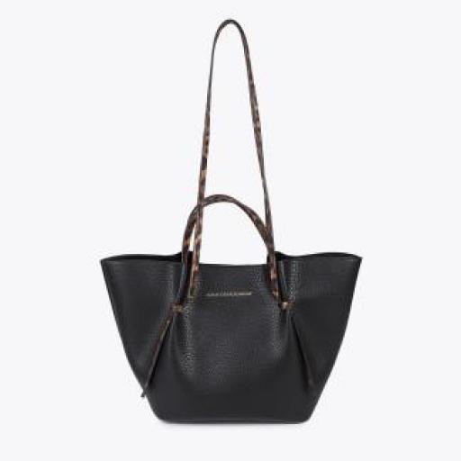 Bolso mini shopper detalles animal print
