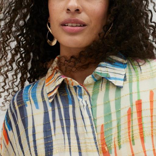 Camisa rayada multicolor  [1]