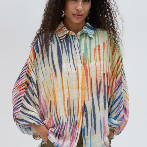 Camisa rayada multicolor  [0]
