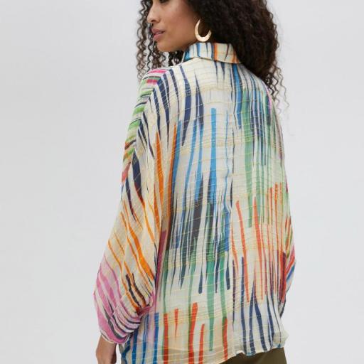 Camisa rayada multicolor  [2]