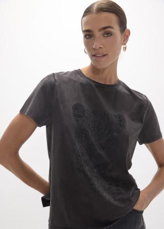 Camiseta leopardo en strass