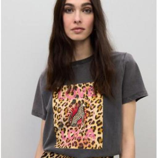 Camiseta love Lola leopardo [0]