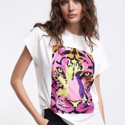 Camiseta tigre multicolor