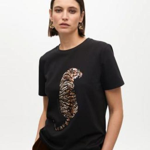 Camiseta tigre pedreria