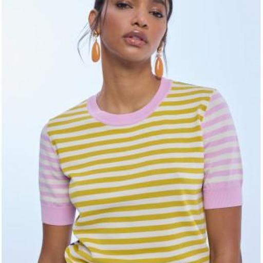 Camiseta tricot rayas