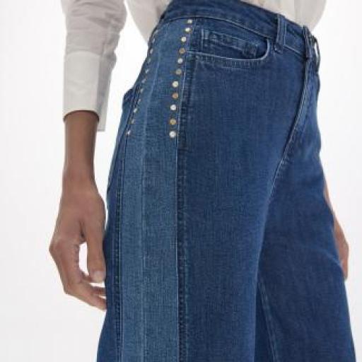 Denim azul con tachas en los laterales [0]