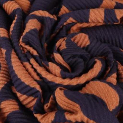 Foular plisado bicolor marino [2]